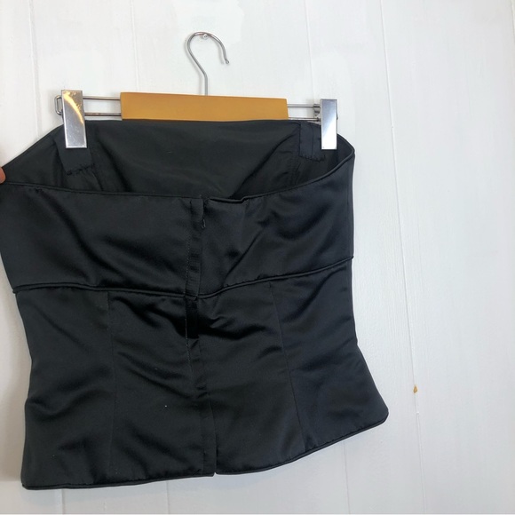 Alfred Angelo Satin Black Corset Top Sz M - Picture 2 of 4